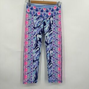 Lilly Pulitzer Multicolor Luxletic Flock Together Crop Leggings Size Small